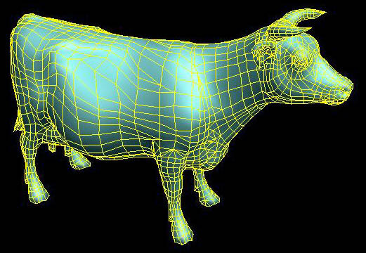 Cow - Smooth with wireframe