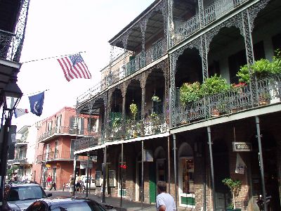 A street in the French Quarter