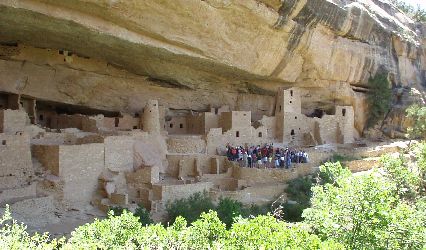 Cliff Palace with tour group