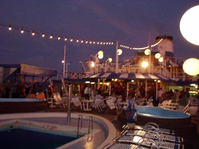 Deck at night