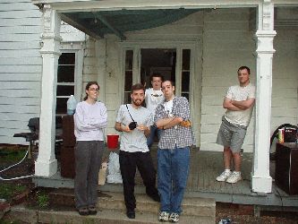Some of us on Tim's porch at Rowan