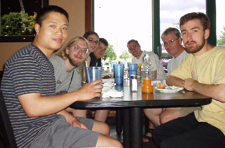 All of us eating at the buffet place