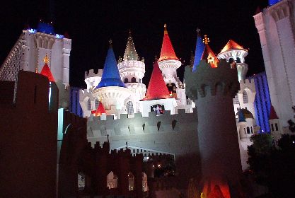 The Excaliber at night