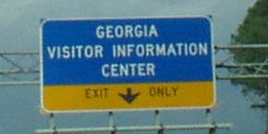 Sign for the Georgia Visitor Center