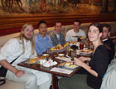 Us eating the buffet