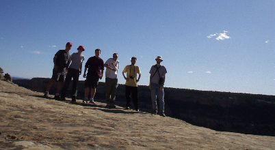 All of us on the hiking trail (the top part)