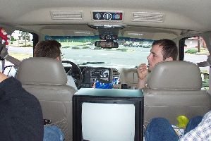 Us in the car