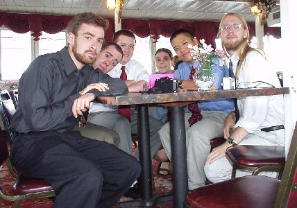 Us at dinner on the boat