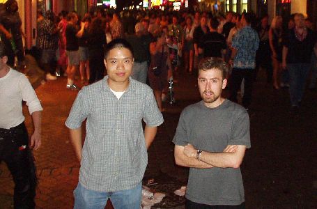 Pat and Steven chilling on Bourbon St.