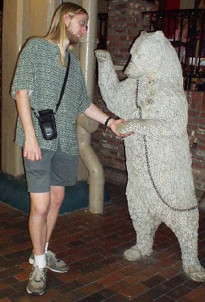 Shawn with a bear